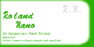 roland mano business card