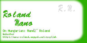 roland mano business card